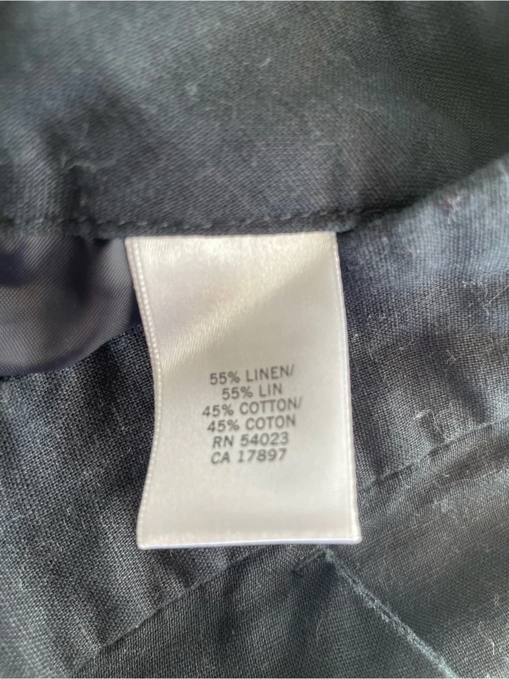 Banana Republic Navy Linen Straight-Leg Pants